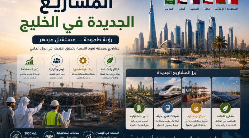 المشاريع الجديدة في الخليج: أبرز المشاريع والاستثمارات في 2026