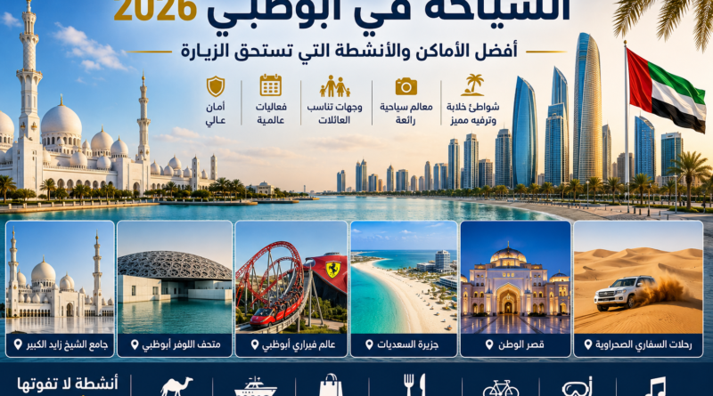 السياحة في أبوظبي 2026: أفضل الأماكن والأنشطة التي تستحق الزيارة